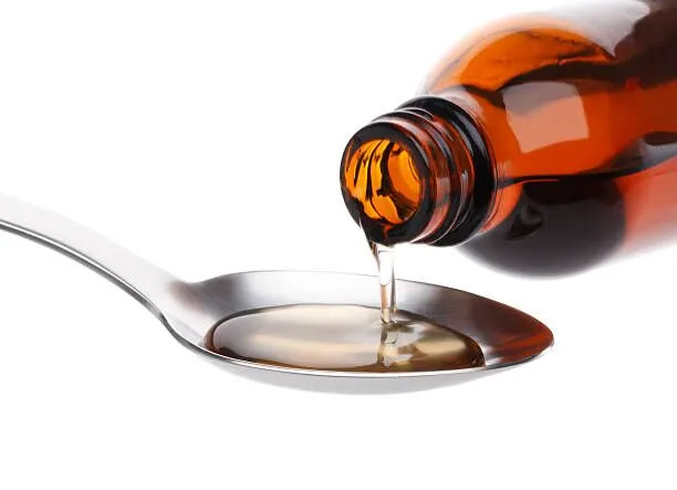 Bottles of syrups and oral suspensions